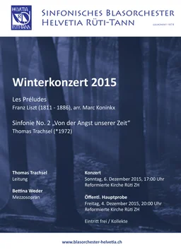 Titelseite des Konzertprogramms Winterkonzert 2015