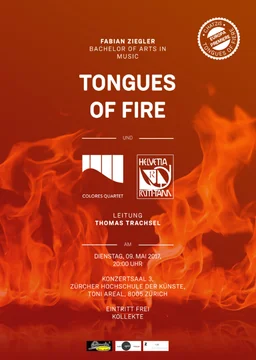 Titelseite des Konzertprogramms Tongues of Fire 2017