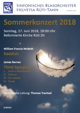 Titelseite des Konzertprogramms Sommerkonzert 2018